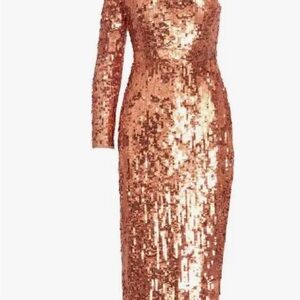 Mac Duggal Copper Sequin Dress
